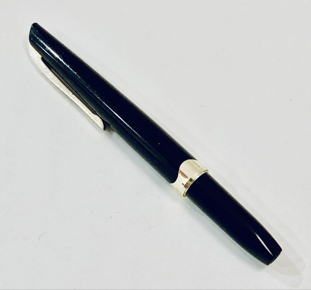 ペン先18K◆プラチナ 高級万年筆 Platinum ショート 18金 ブラック