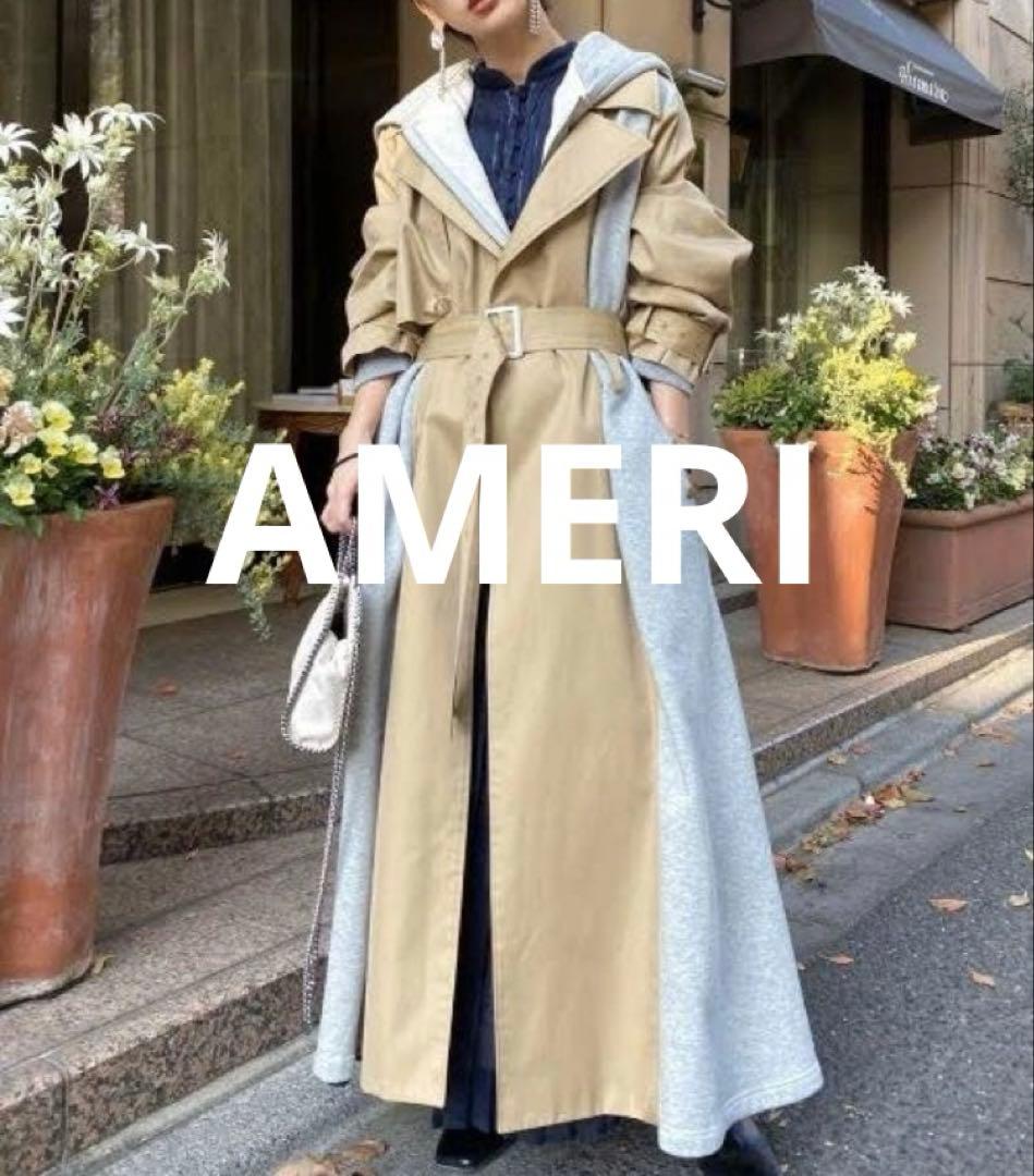 美品　AMERI スウェットドッキングトレンチコート Mサイズ