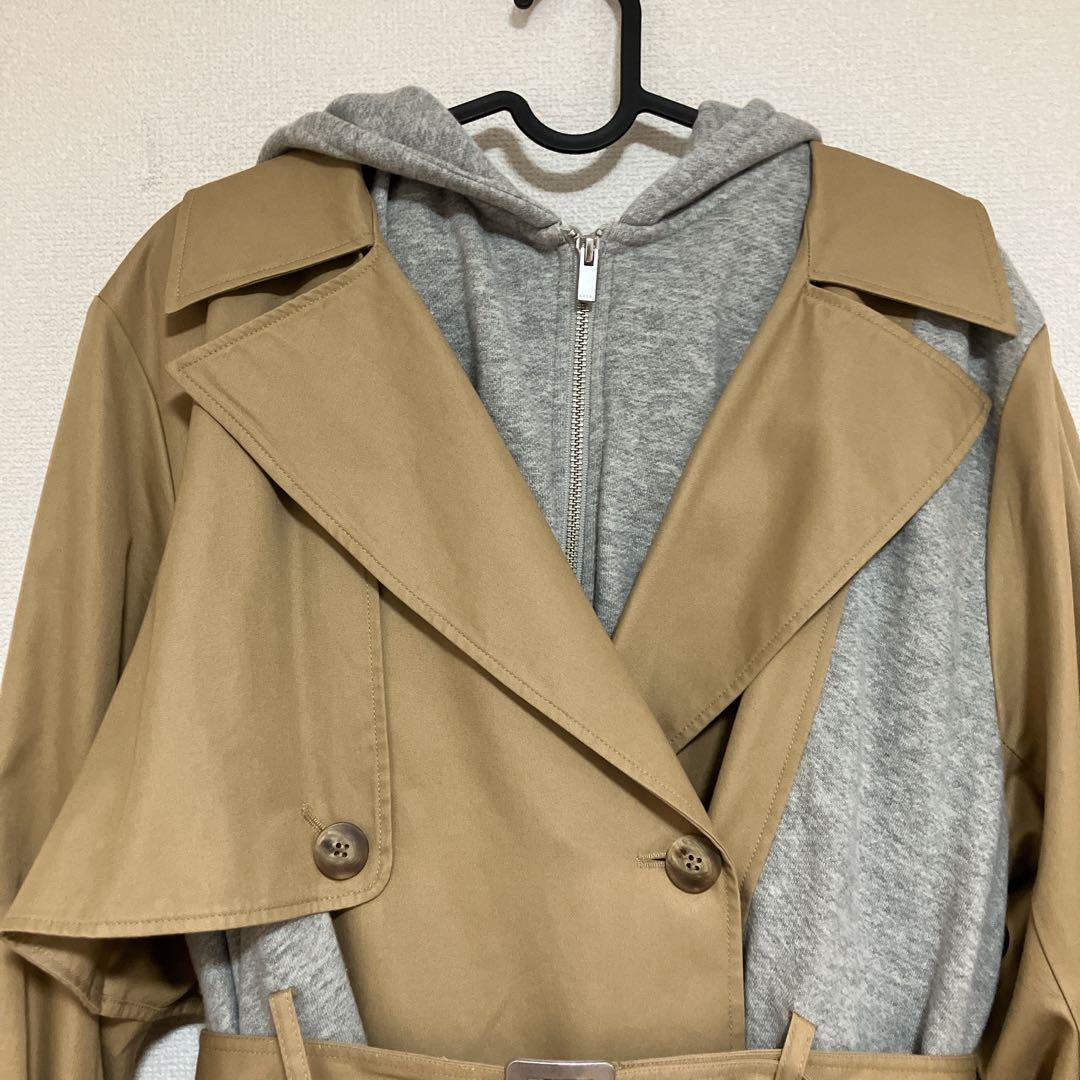美品　AMERI スウェットドッキングトレンチコート Mサイズ