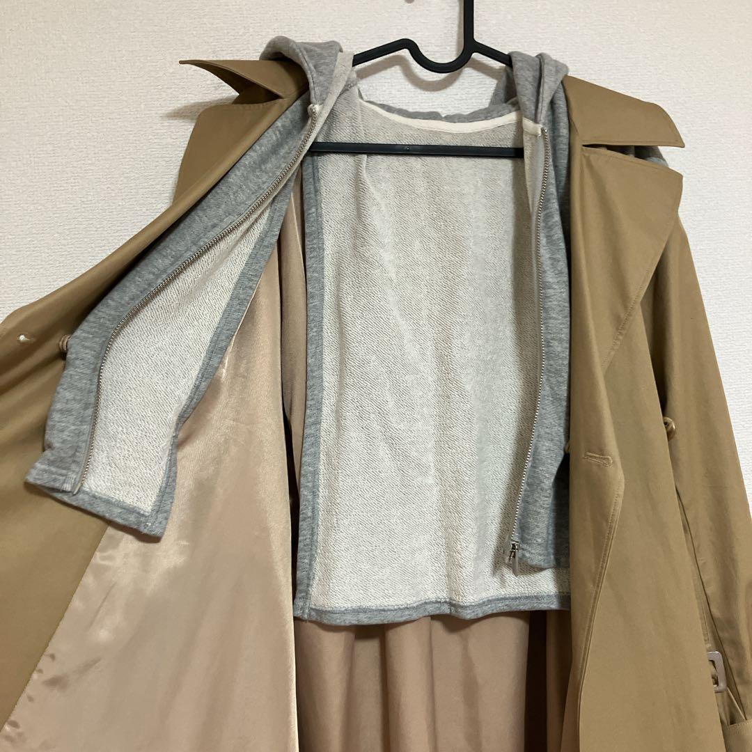 美品　AMERI スウェットドッキングトレンチコート Mサイズ