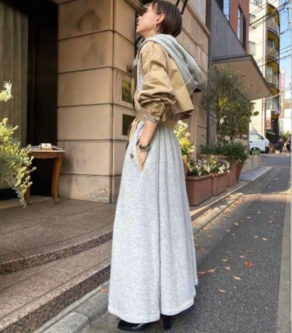 美品　AMERI スウェットドッキングトレンチコート Mサイズ