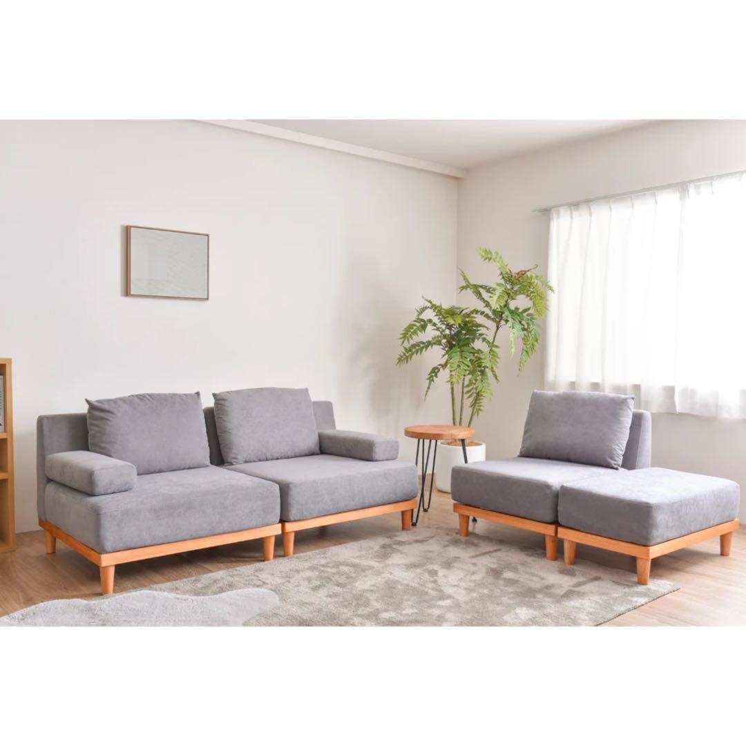 【2/8まで限定販売】VENTOTA 1人掛けソファ グレージュ