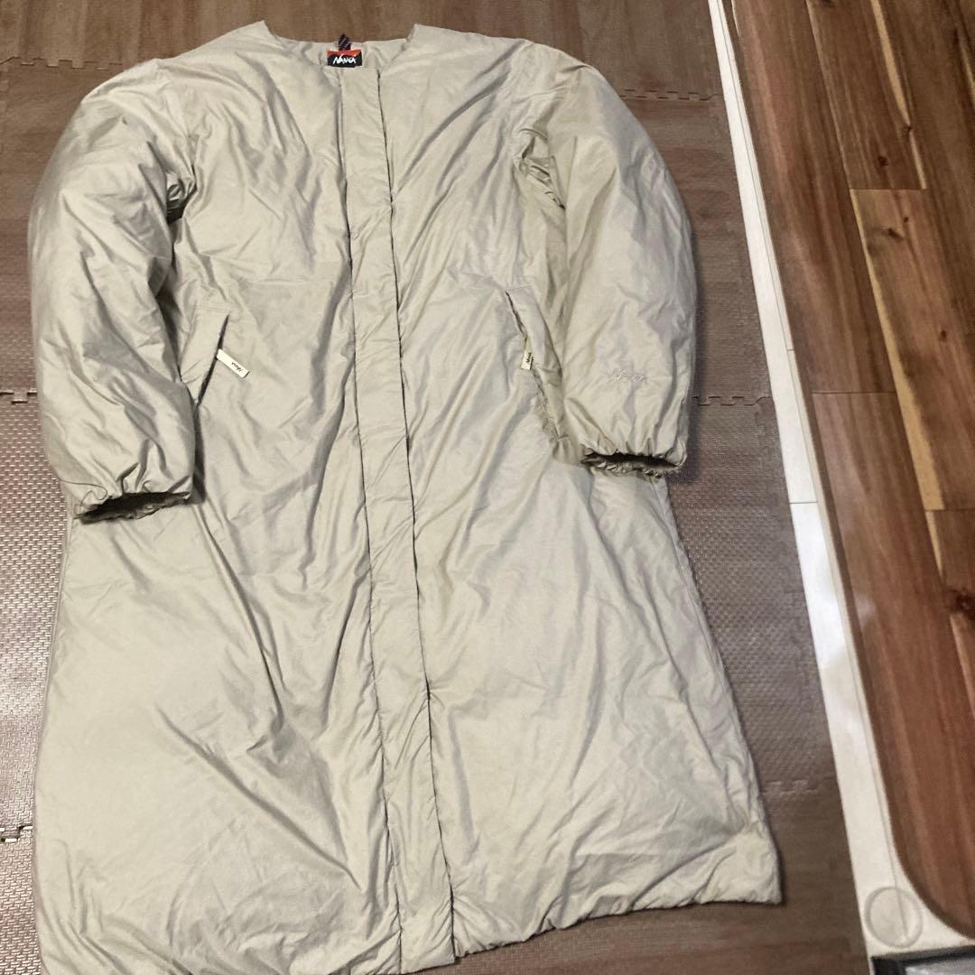 ナンガ　ノーカラー　ダウンジャケット　Lサイズ