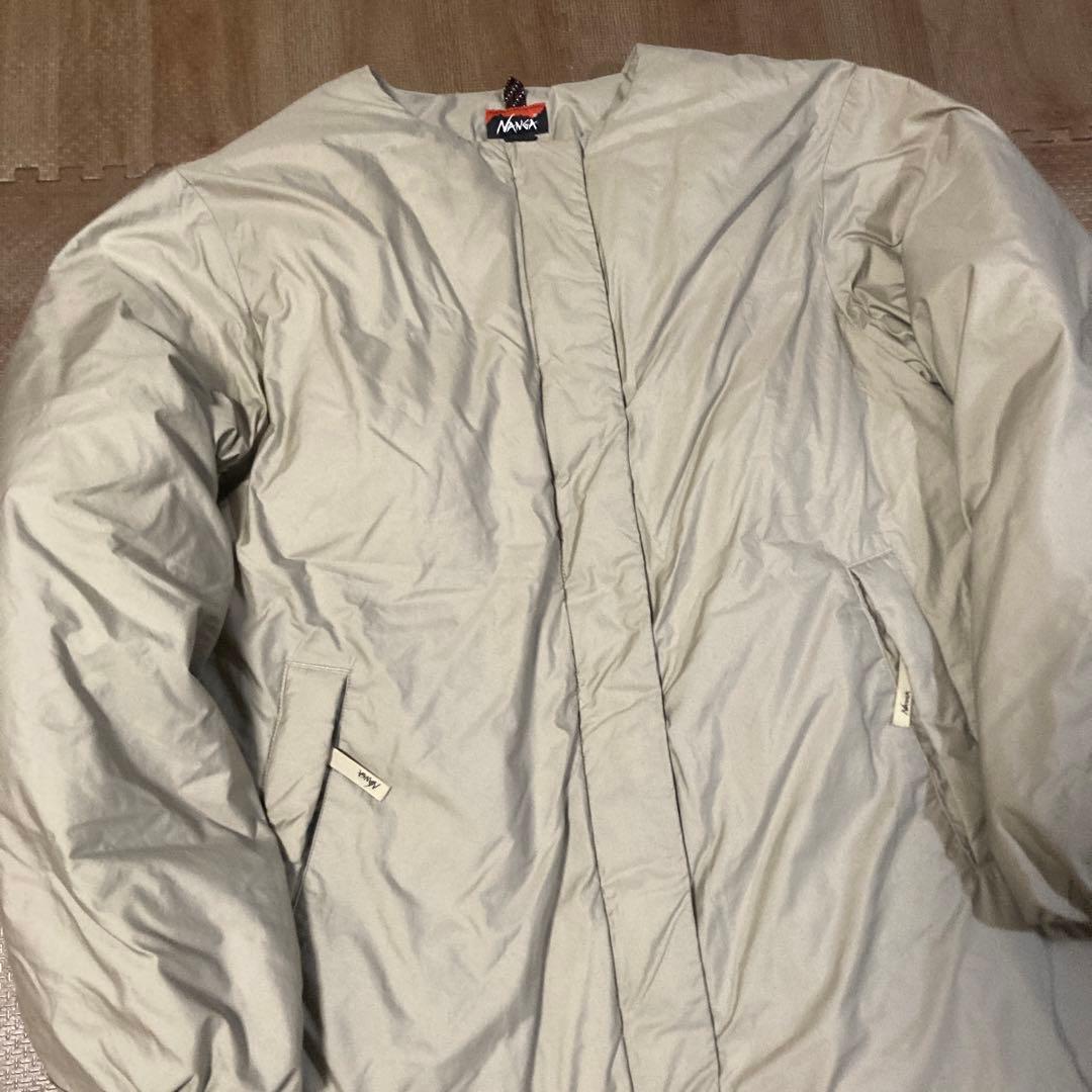 ナンガ　ノーカラー　ダウンジャケット　Lサイズ