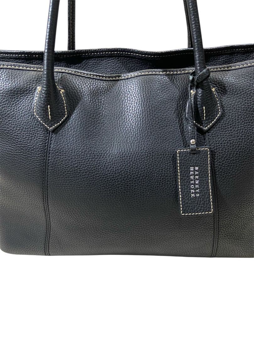 BARNEYS NEWYORK 本革 オールレザー シボ革 トートバッグ A4
