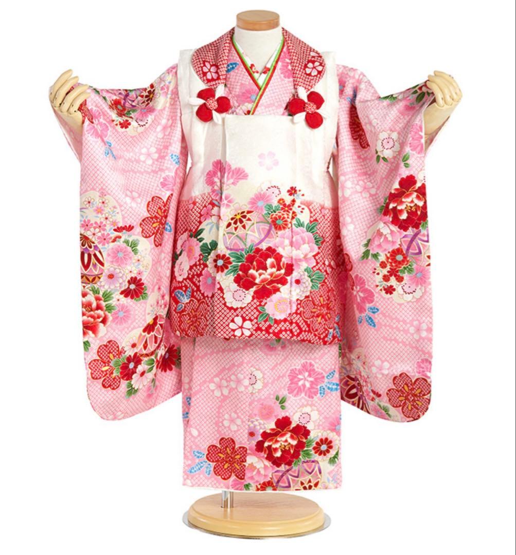 七五三 着物セット ピンク 花柄