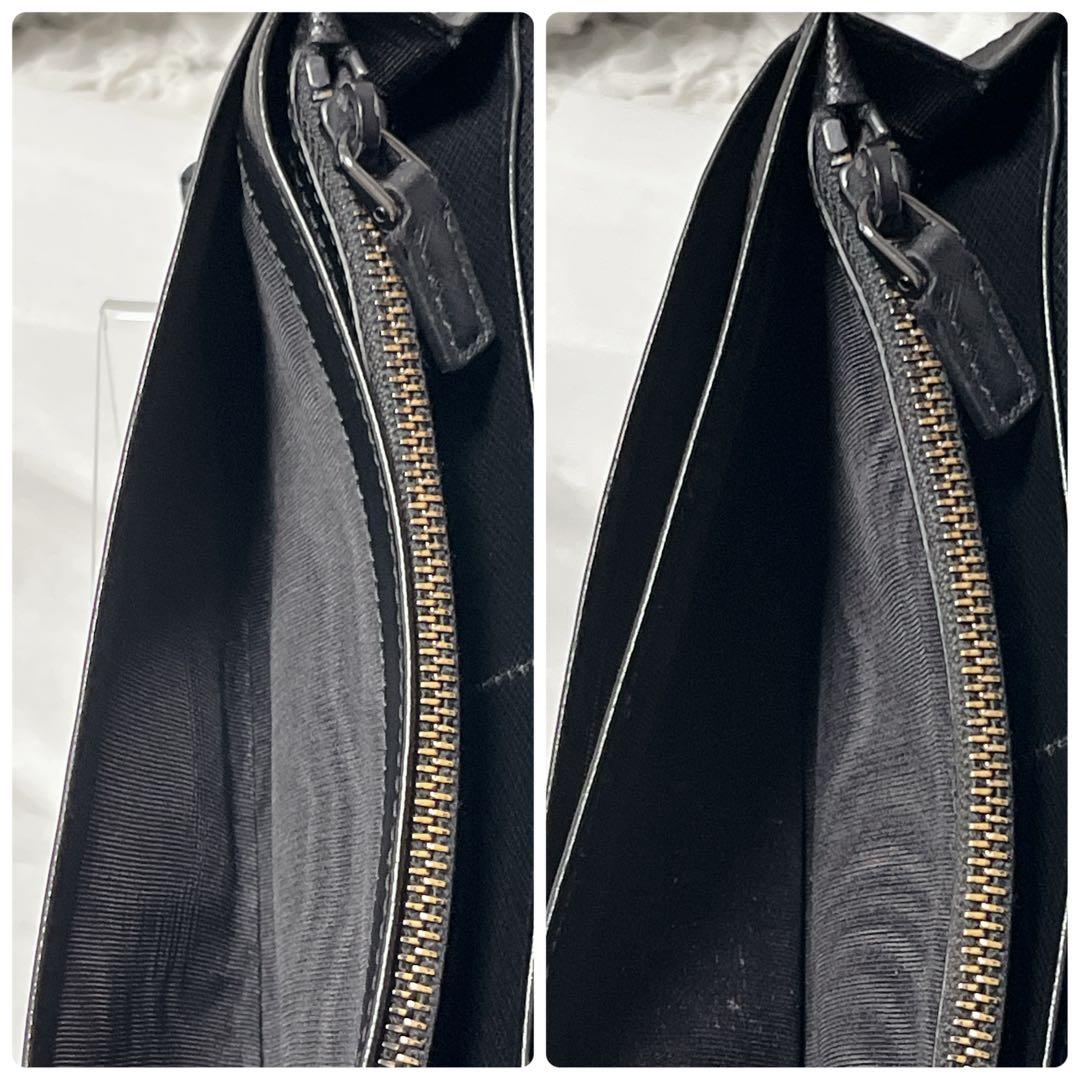 良品✨プラダ 長財布 三角ロゴ 近年モデル サフィアーノレザー ブラック　黒