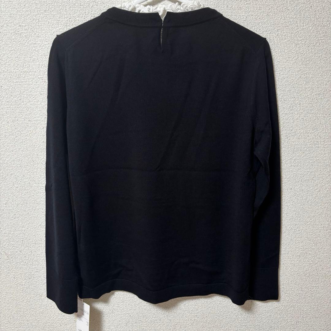 【新品】AMACA レース襟ニット ブラック