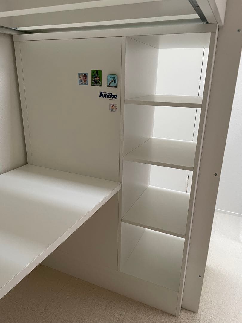 引き取り限定　IKEA ロフトベッド　stuva 机　引き出し付き　白　ホワイト