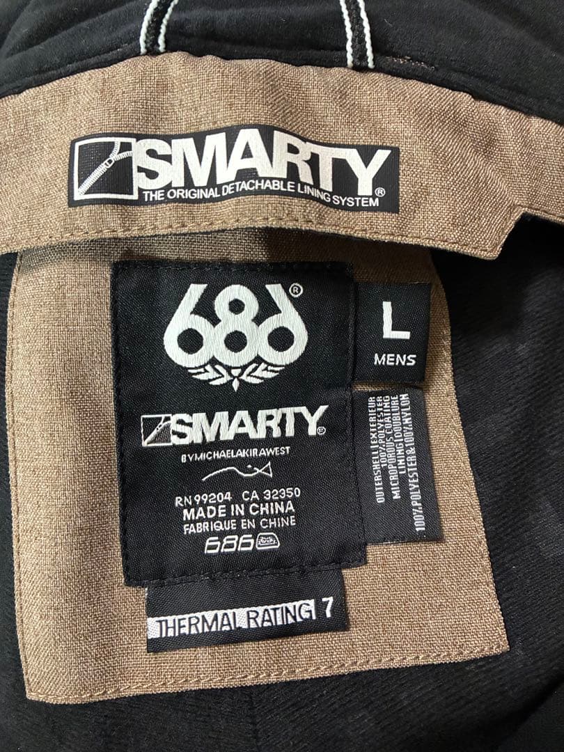 686 スノーボードウェア　上下セット　スカル ドクロ 柄とグローブ付き