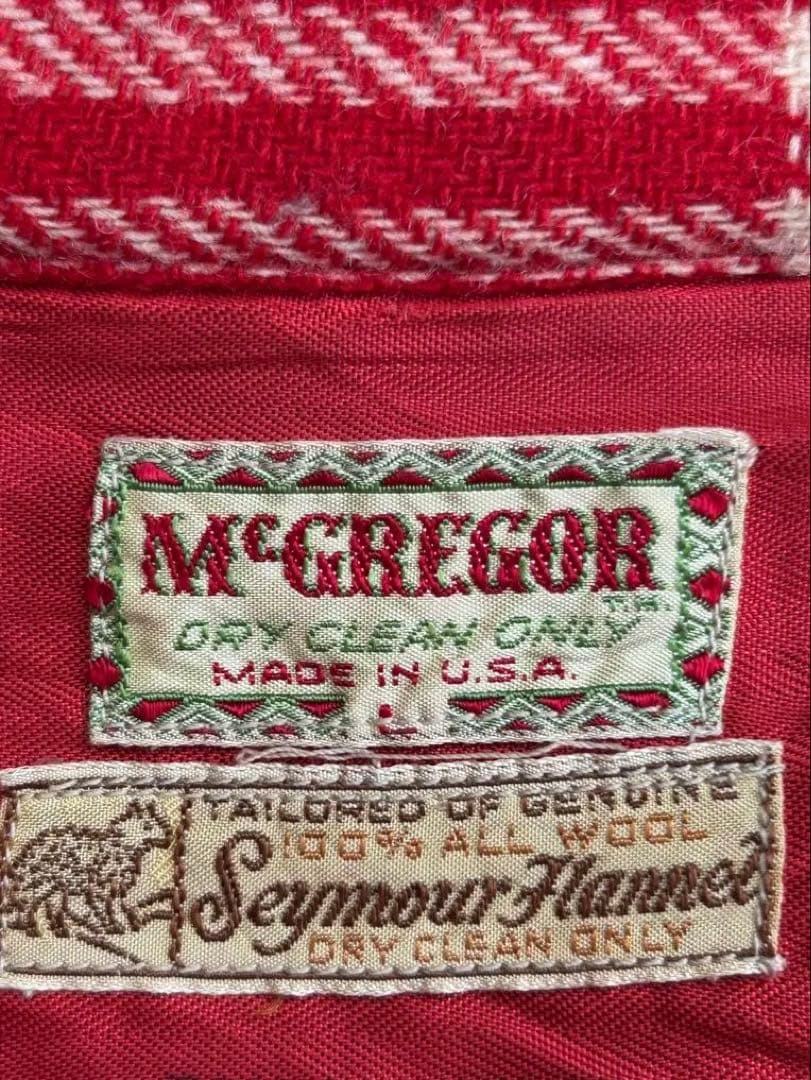 50s McGREGOR マクレガー ボードシャツ　BOX型ネルシャツ USA製