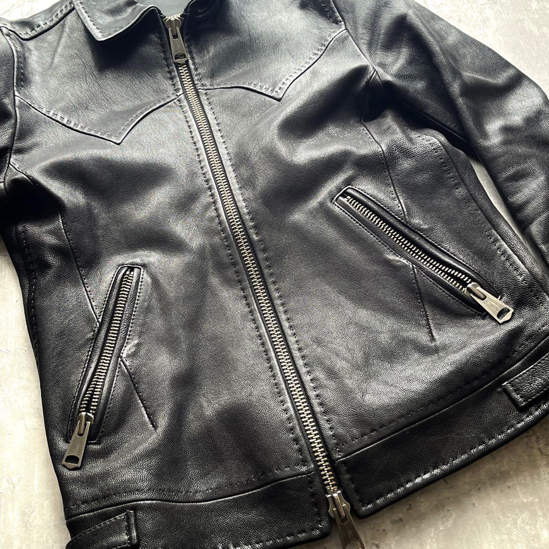 希少襟広　ジャックローズ　山羊革　レザー　ライダースジャケット　本革　2サイズ