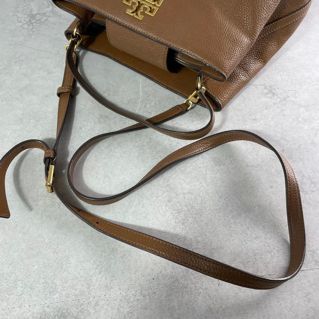 Tory Burch トリーバーチ　トートバッグ　ブリテン　ブラウン　レザー