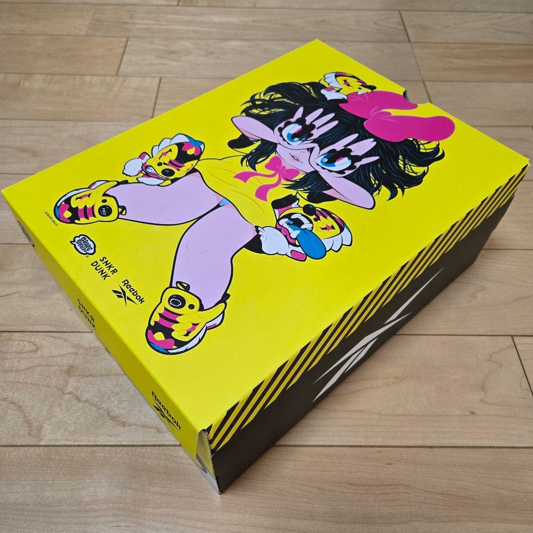 グレープブレイン x スニーカーダンク x ポンプフューリー にぎるちゃん黒