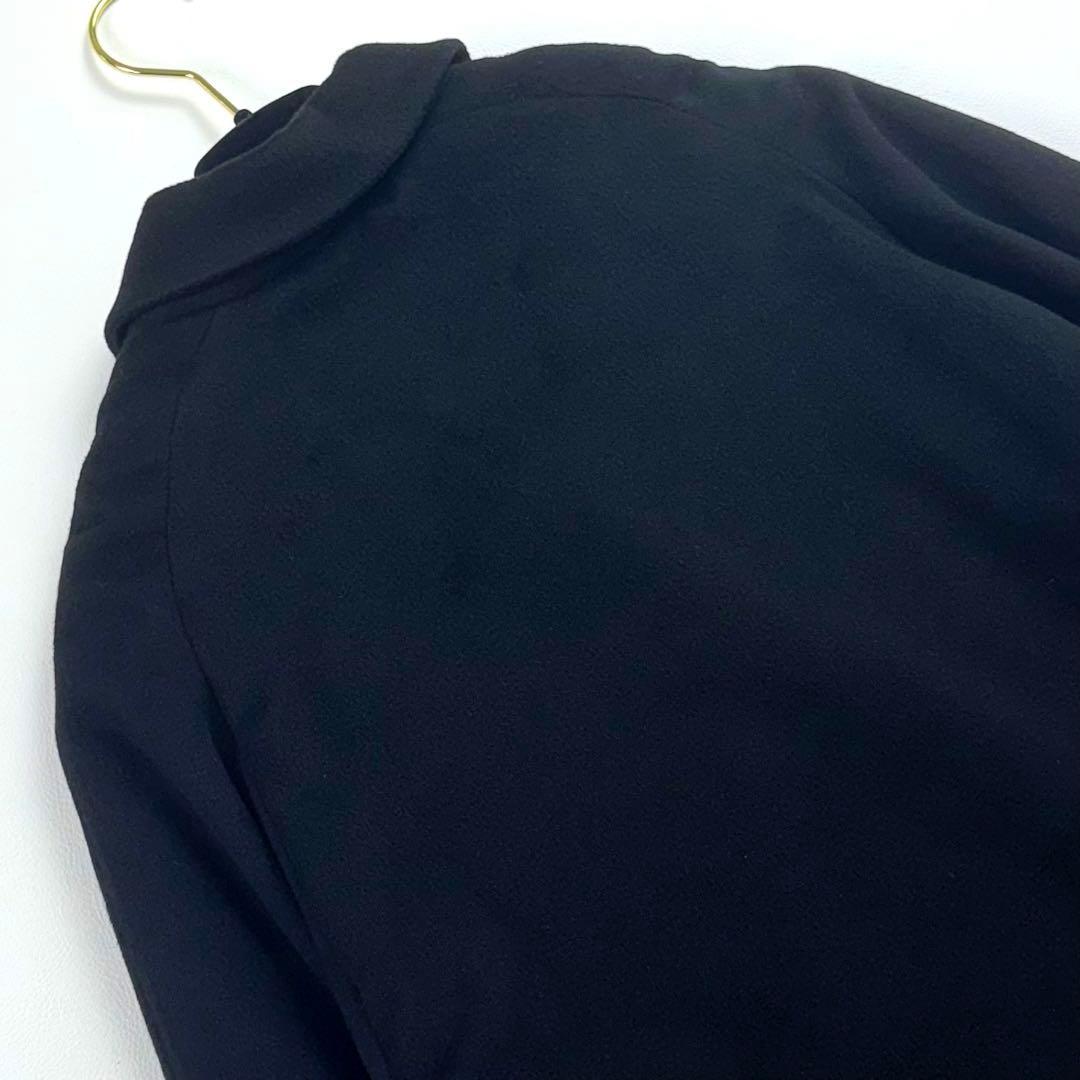 美品✨カシミヤ100% ダブルチェスターコート ロングコート 黒 冠婚葬祭