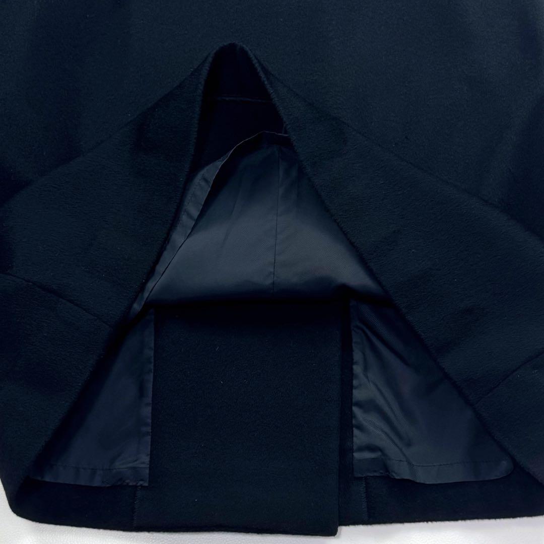 美品✨カシミヤ100% ダブルチェスターコート ロングコート 黒 冠婚葬祭