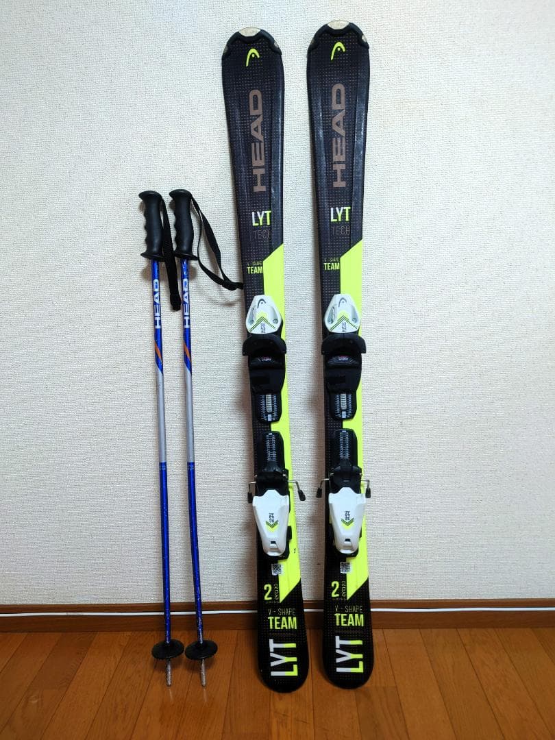 みみ　HEAD スキー板 117㎝ ストック90cm 2点セット