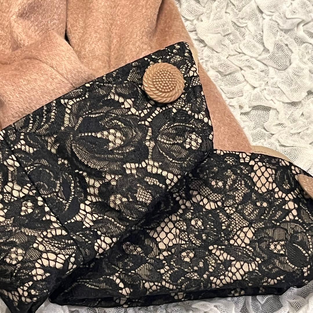 美品【ZIN KATO】トレンチコート 38サイズM レース 日本製 ウール