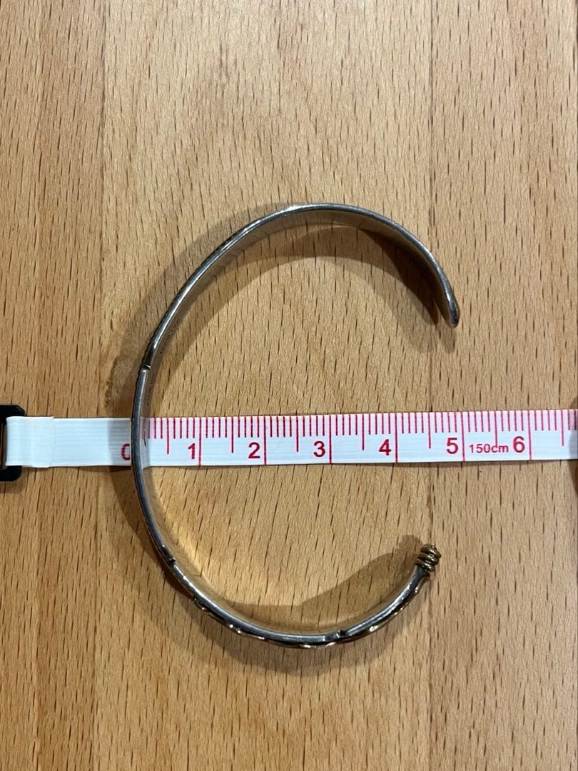 インディアンジュエリー　フェザーバングル　スターリングシルバー&12k