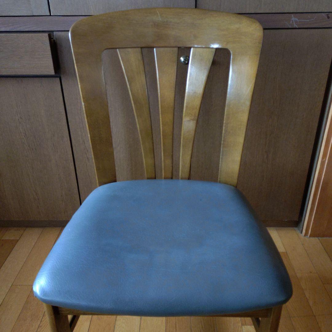 カリモク　木製 スラットバックチェア 黒座面