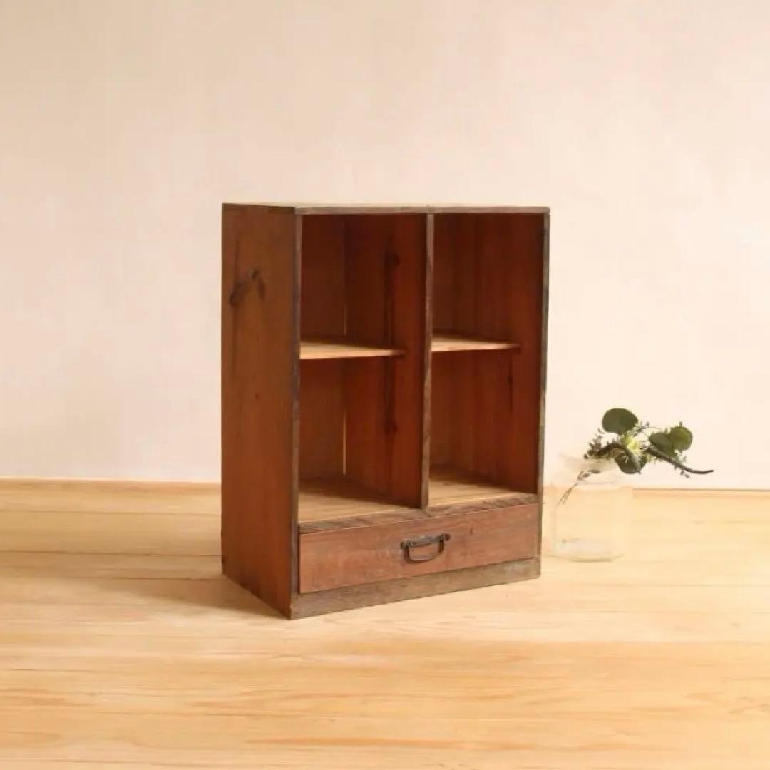 小ぶり　木製棚　収納棚　古道具　古家具　ビンテージ　アンティーク　レトロ