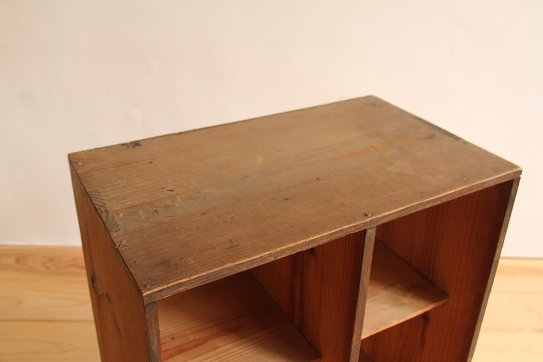 小ぶり　木製棚　収納棚　古道具　古家具　ビンテージ　アンティーク　レトロ