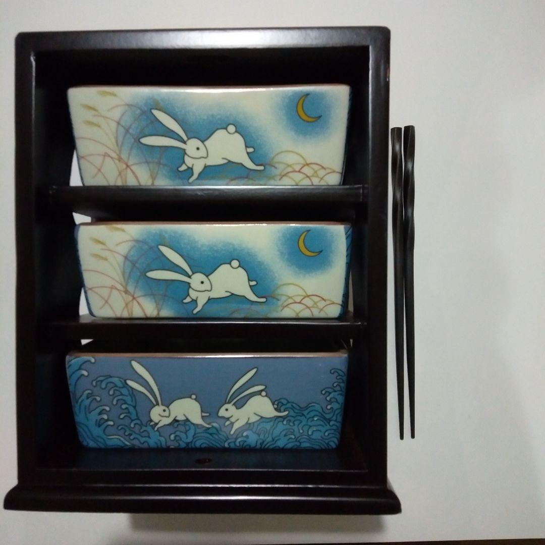 レア　貴重　新品未使用　鎌倉彫徳島工芸品　遊山箱　三段重　メルカリ便匿名配送