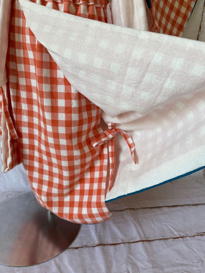 七五三着物とレース被布エプロンセット　ハンドメイド　3歳　90〜110サイズ