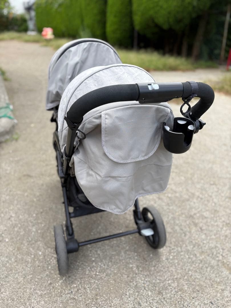 杉並区直接引き取り可　Joie(ジョイー) 二人乗りベビーカー グレー