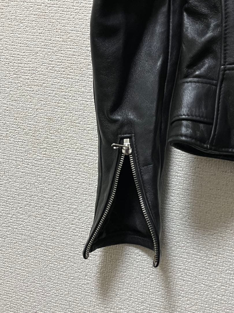 USA製　ショット　ワンスター　ダブルレザーライダース　/M　ブラック　本革羊革