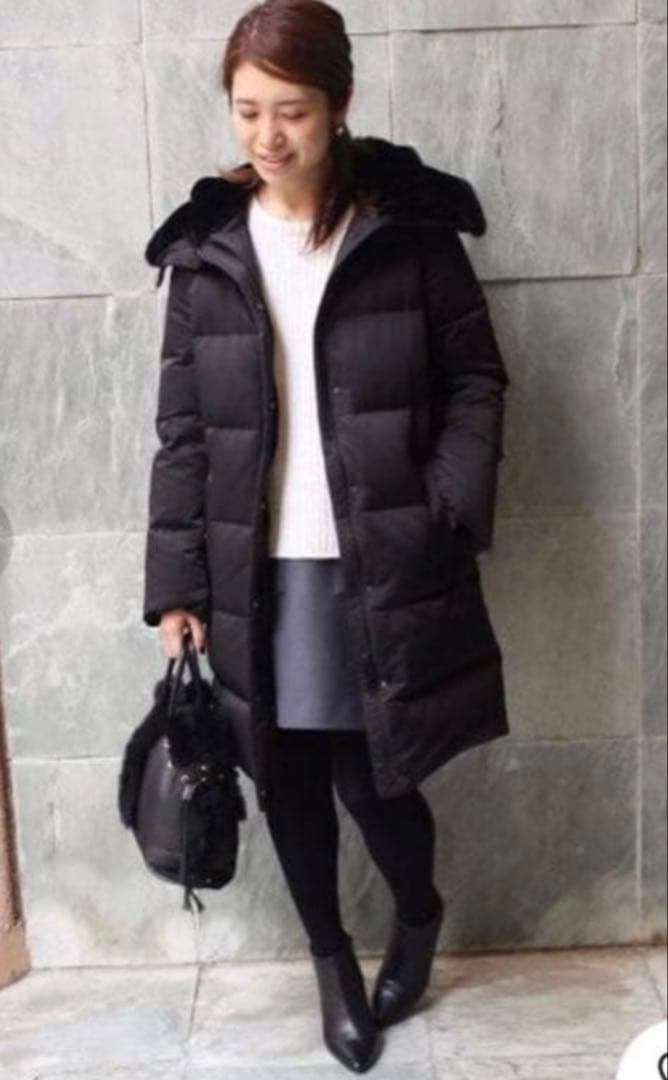 18万IENA MACKINTOSH マッキントッシュ ロングダウンコート黒36