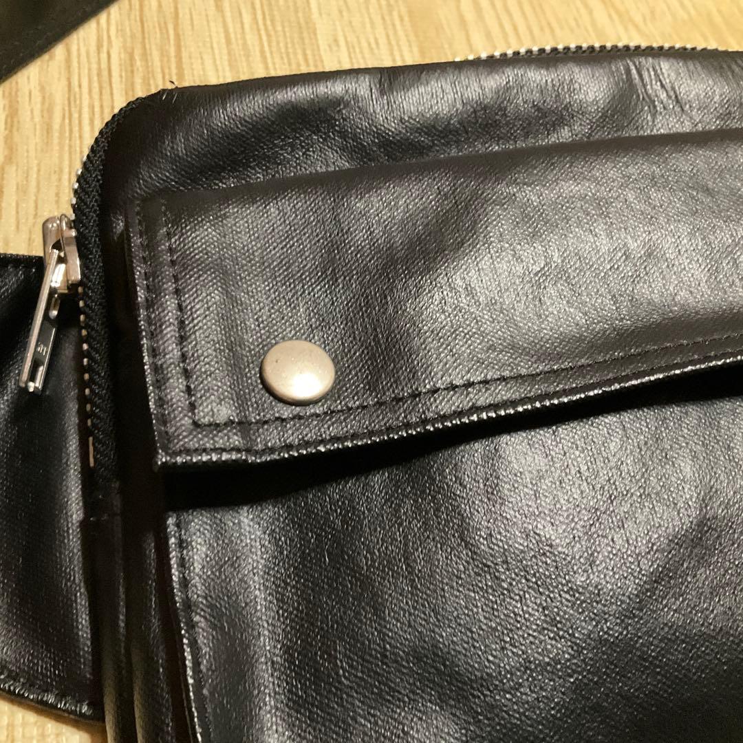 【美品】PORTER ボディバッグ ウエストポーチ フリースタイル レザー調