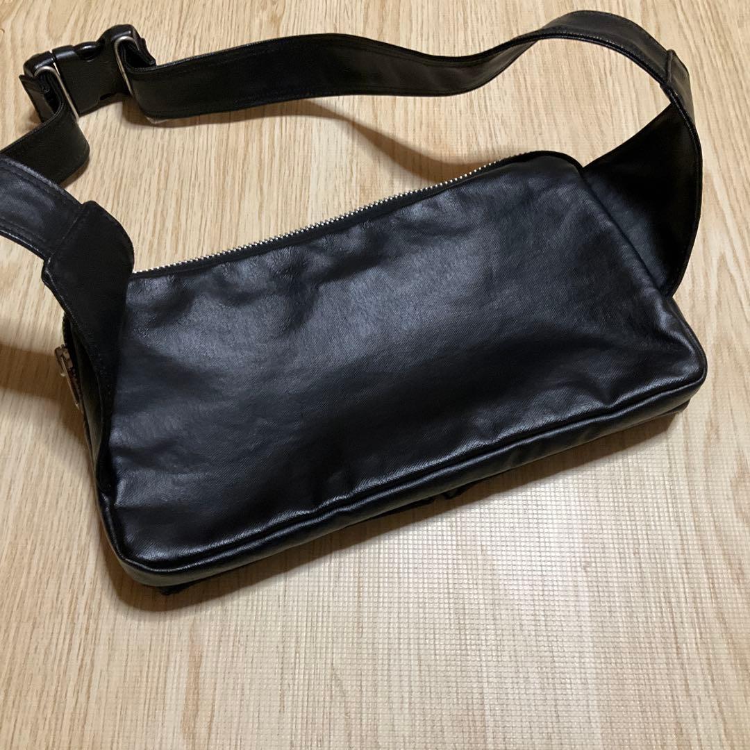 【美品】PORTER ボディバッグ ウエストポーチ フリースタイル レザー調
