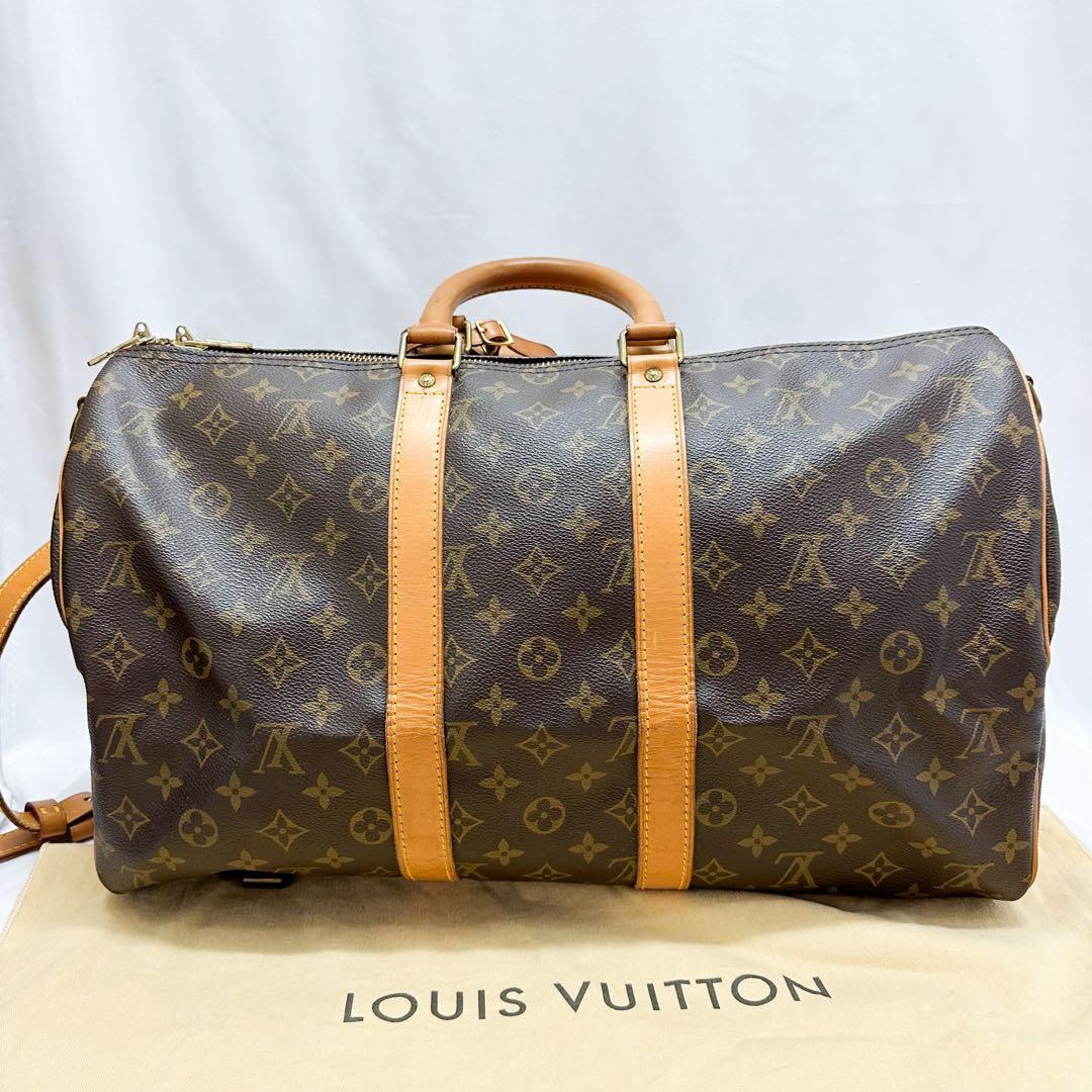 良品 ルイヴィトンキーポル45ショルダーボストンバッグ モノグラム M41418