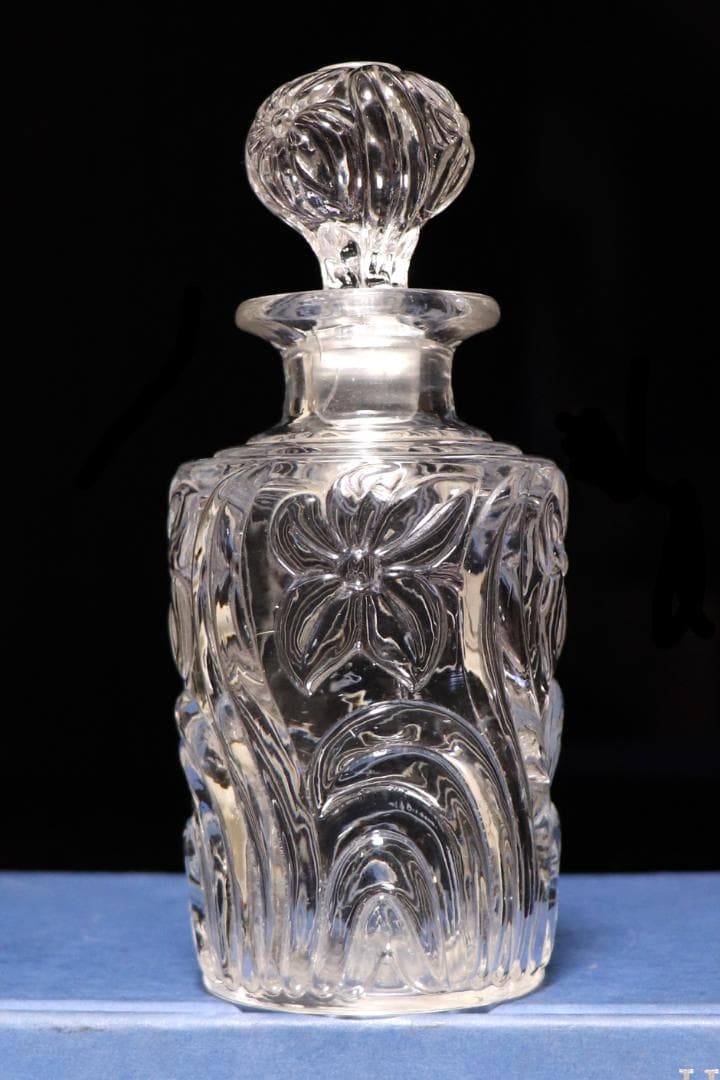 アンティーク・サンルイ 希少型 香水瓶 15.5cm 水仙の花 パフュームボトル