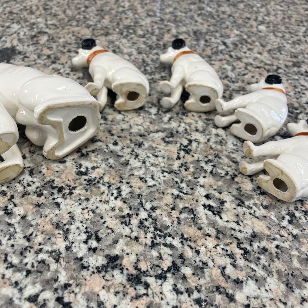 d*3様 ビクター ニッパー 犬 13点セット 置物 陶器製 レトロ ヴィンテー