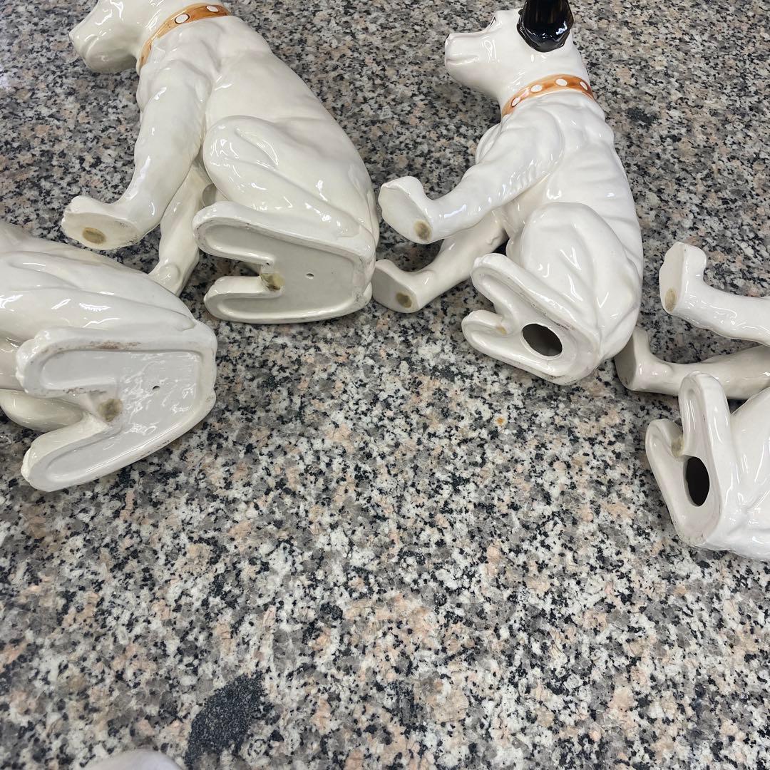 d*3様 ビクター ニッパー 犬 13点セット 置物 陶器製 レトロ ヴィンテー
