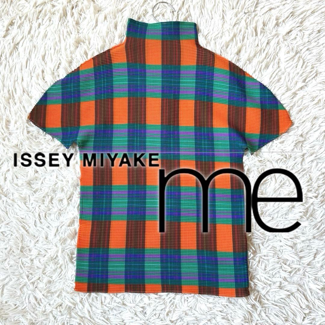 美品✨me ISSEY MIYAKE ミーイッセイミヤケ✨ハイネック半袖ブラウス