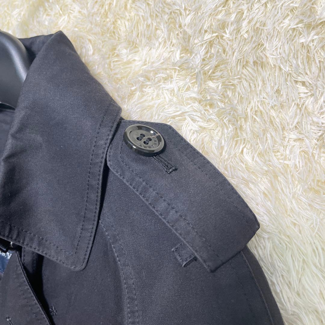 美品　バーバリーロンドン　トレンチコート　黒　ライナー　メガチェック　ベルト