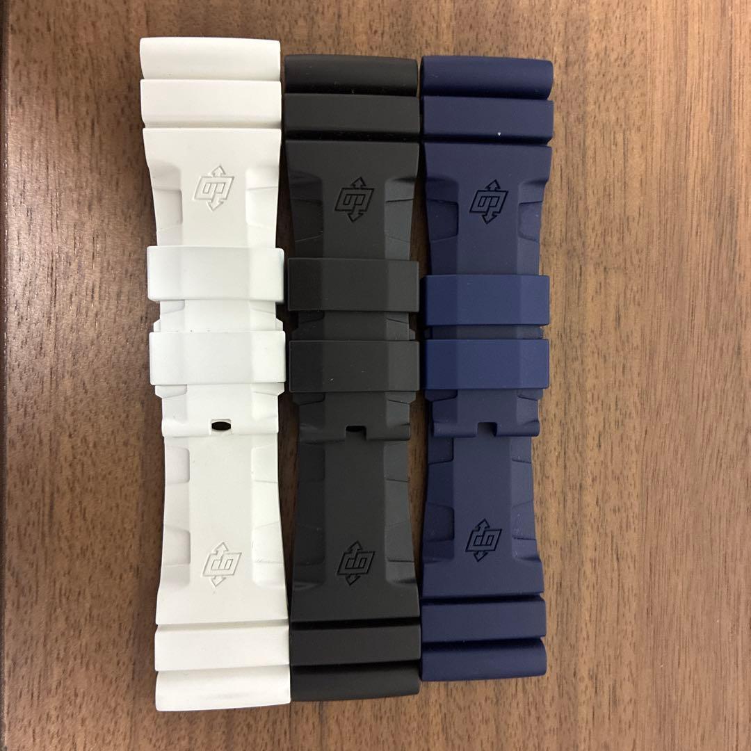 パネライ 純正ベルト カウッチュー アコーディオン 26/22mm 三つセット