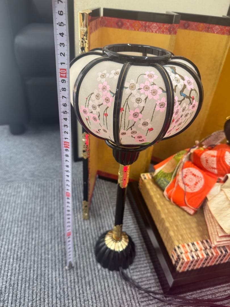 ひな人形セット 男雛 女雛 提灯付き