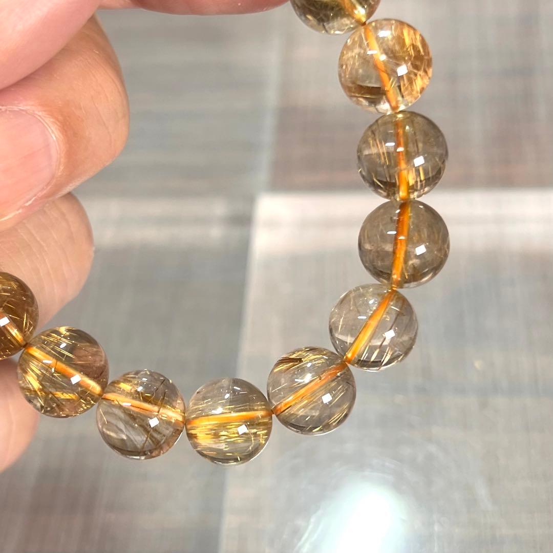 オレンジルチルブレスレット　ルチルクォーツ　7
