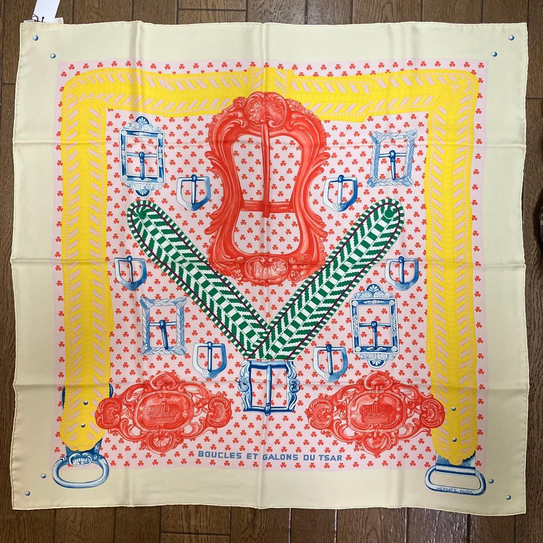 エルメス　カレウォッシュ 90cm 未使用新品「ツァーリのバックルと飾緒」柄