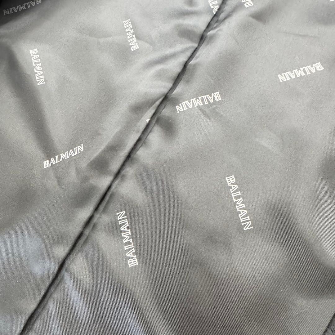 美品　バルマン　レザーテーラードジャケット　ラムレザー　ステッチ　ブラック　XL