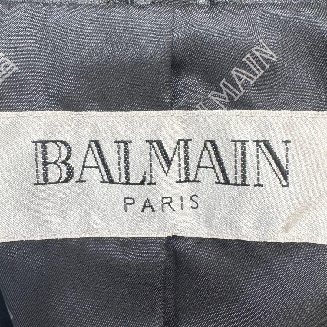 美品　バルマン　レザーテーラードジャケット　ラムレザー　ステッチ　ブラック　XL