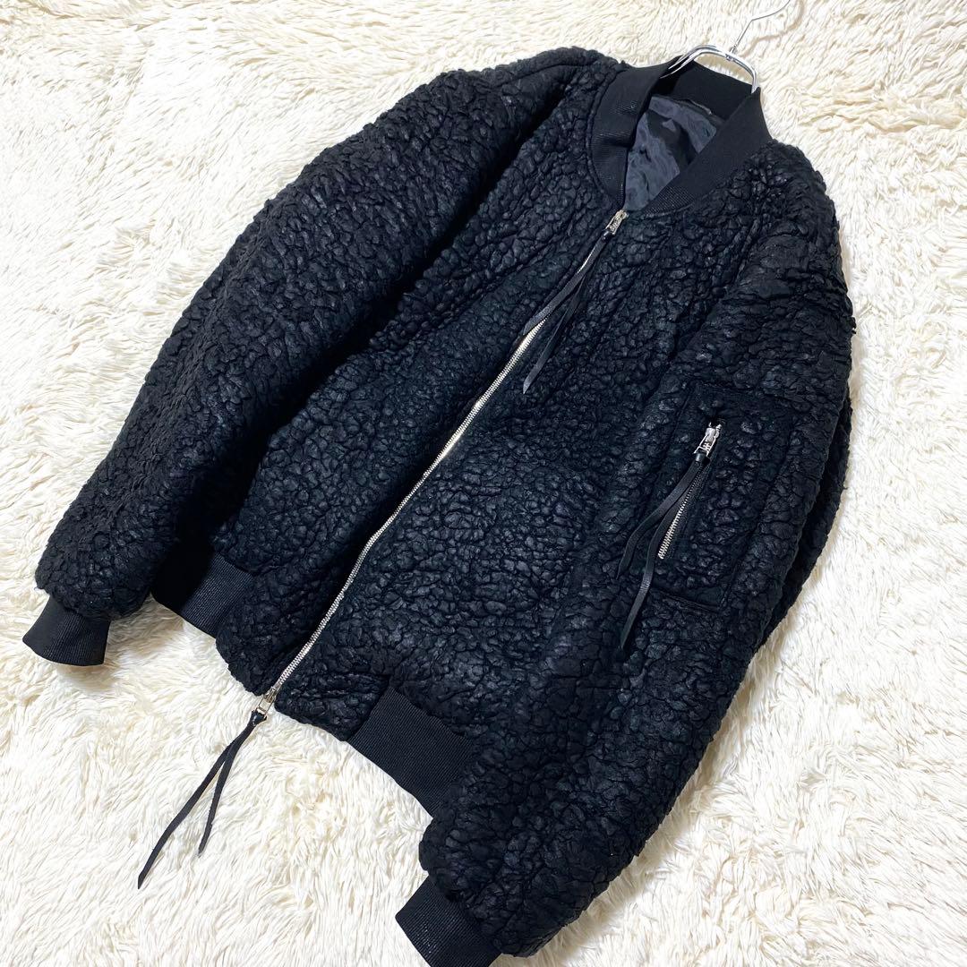 archive kmrii boa MA-1 bomber jacket 黒 2