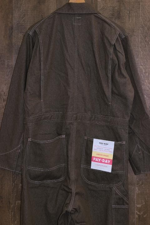 PAYDAY ペイデイ 40s デニム オールインワン 40 茶 つなぎ 作業着