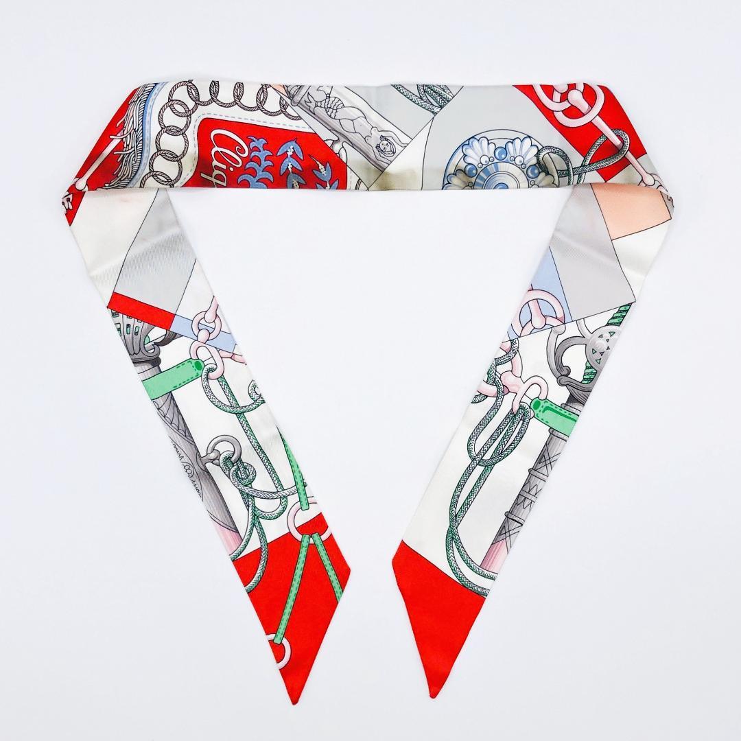 エルメス HERMES ツイリー クリケティス スカーフ タグあり