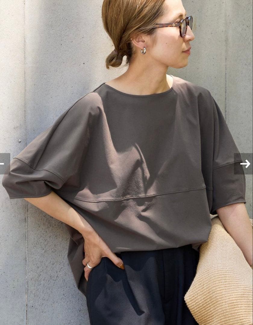 m*o様 新品未使用タグ付　リサイクルナイロンランタンスリーブ ブラックD