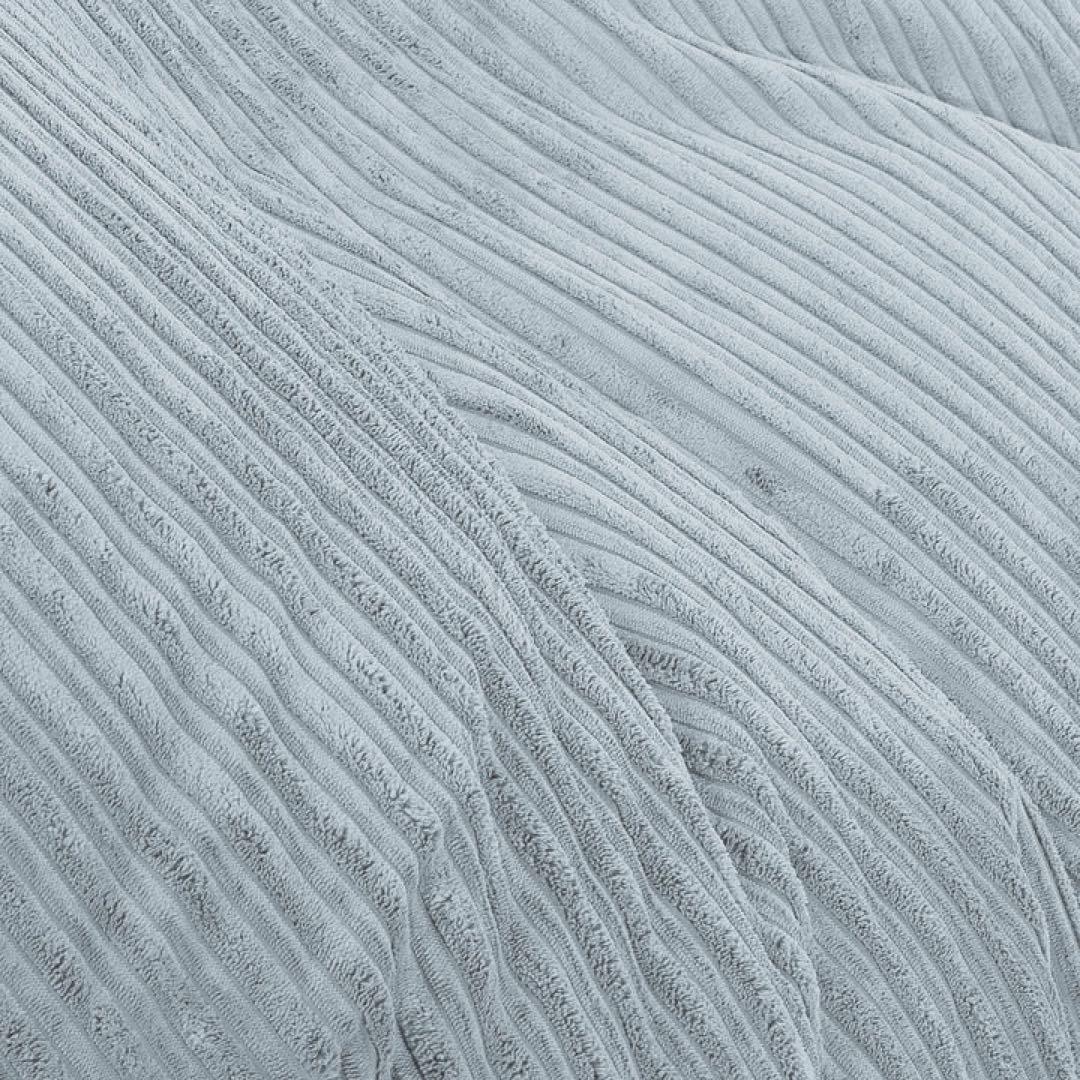 loungepug コーデュロイ ビーズクッションソファ ベビーブルー